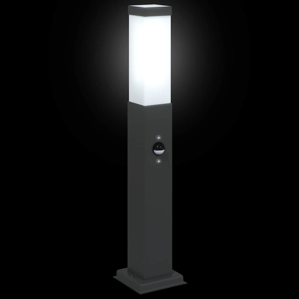 Sloupkové Svítidlo Se Senzorem 50 Cm Černé Ip44