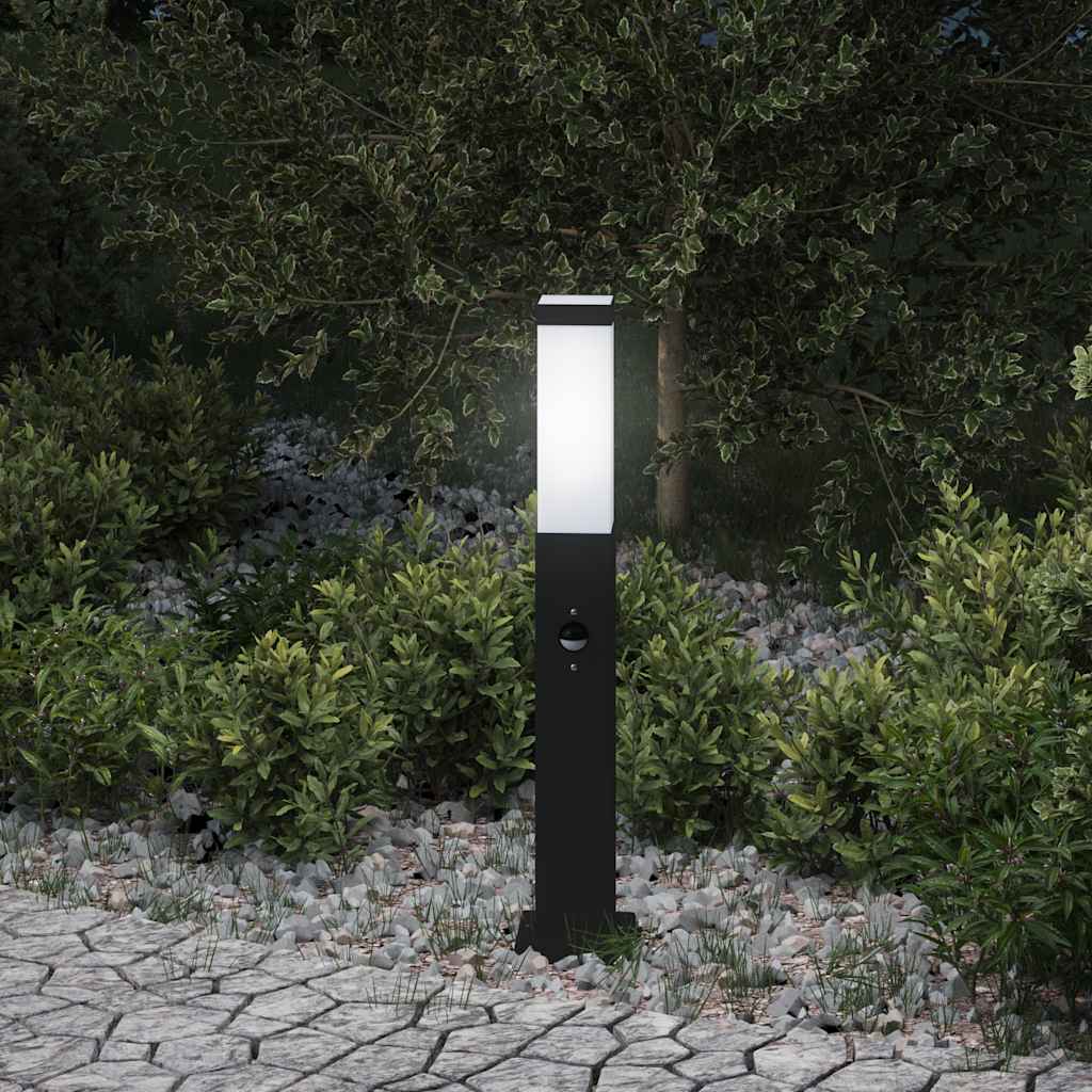 Sloupkové Svítidlo Se Senzorem 50 Cm Černé Ip44