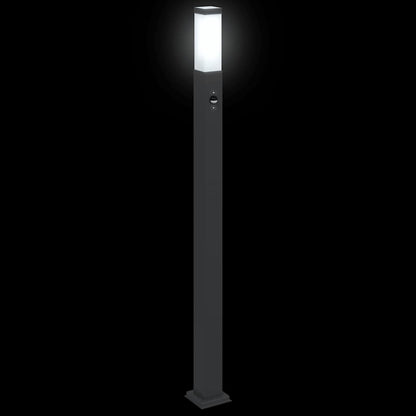 Sloupkové Svítidlo Se Senzorem 110 Cm Černé Ip44