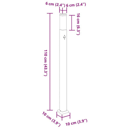 Sloupkové Svítidlo Se Senzorem 110 Cm Černé Ip44