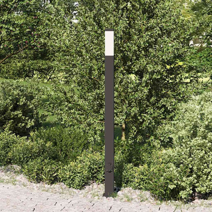 Sloupkové Svítidlo Se Zásuvkou 110 Cm Černé Ip44