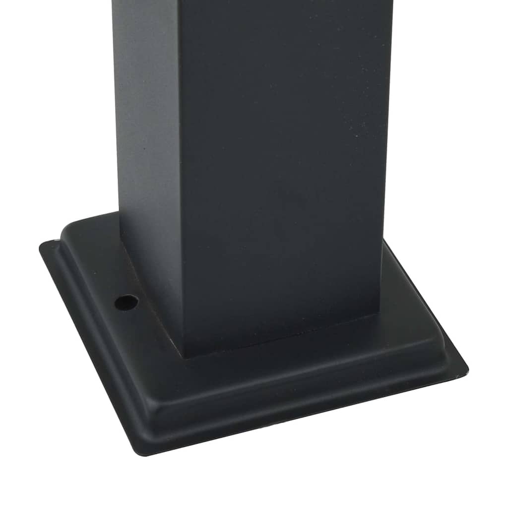 Sloupkové Svítidlo Se Zásuvkou 110 Cm Černé Ip44