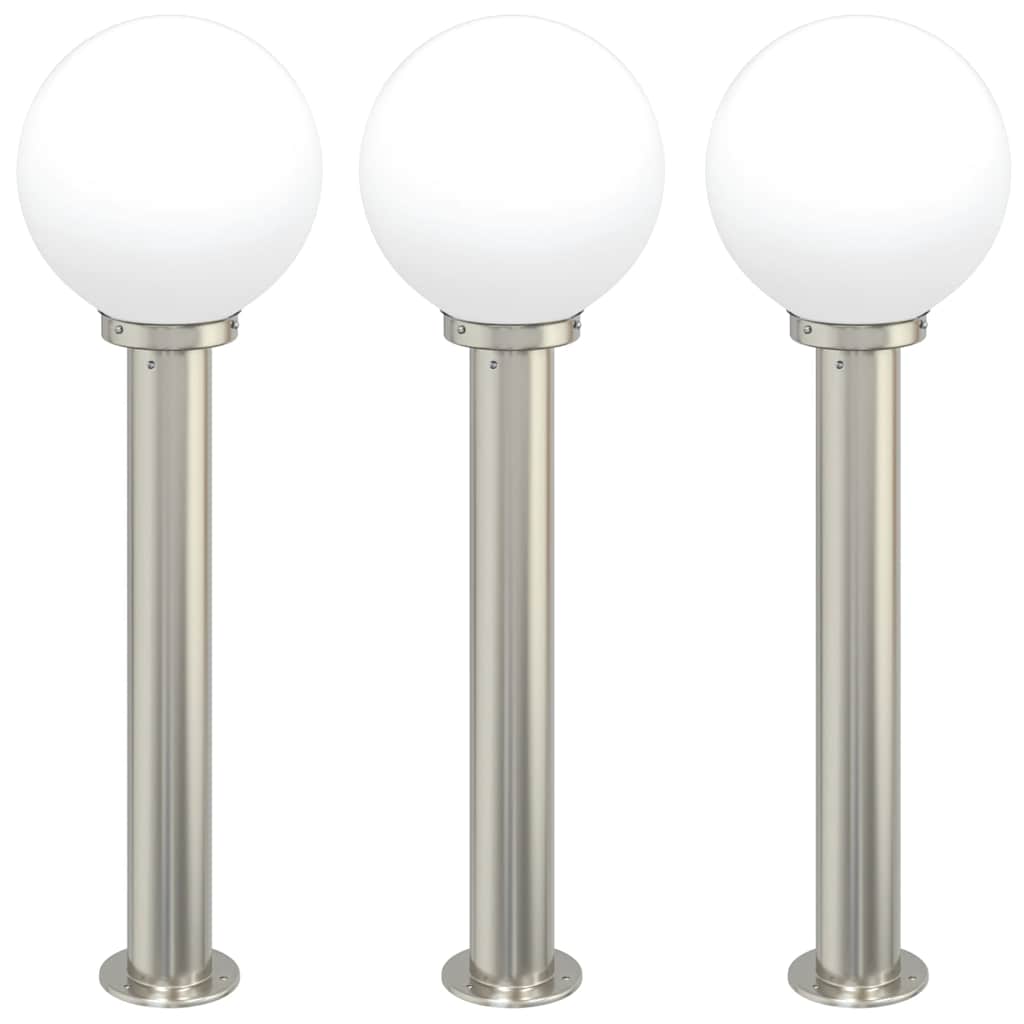 Sloupková Světla 3 Ks 80 Cm Nerezová Ocel Ip44