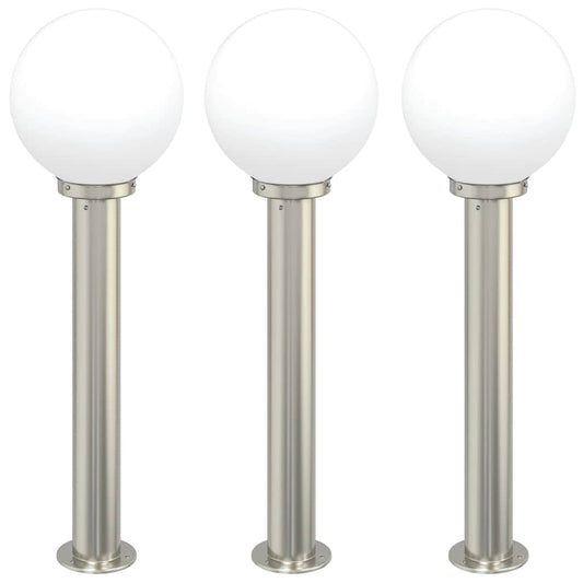 Sloupková Světla 3 Ks 80 Cm Nerezová Ocel Ip44