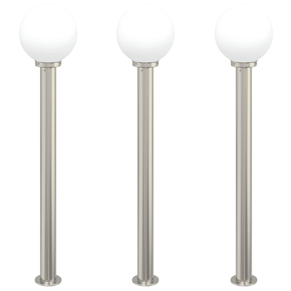 Sloupková Světla 3 Ks 120 Cm Nerezová Ocel Ip44