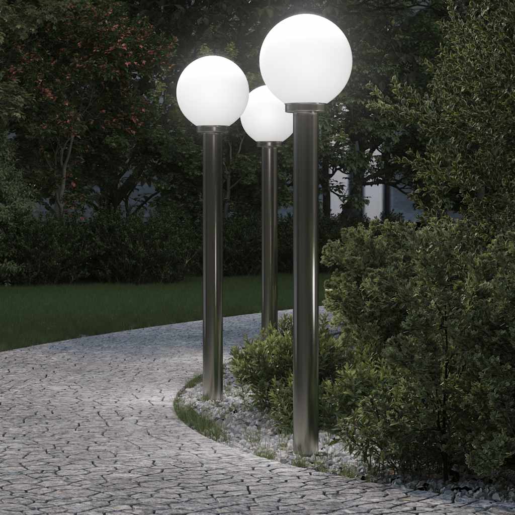 Sloupková Světla 3 Ks 120 Cm Nerezová Ocel Ip44