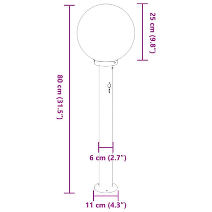 Sloupkové Svítidlo Se Senzorem 80 Cm Nerezová Ocel Ip44