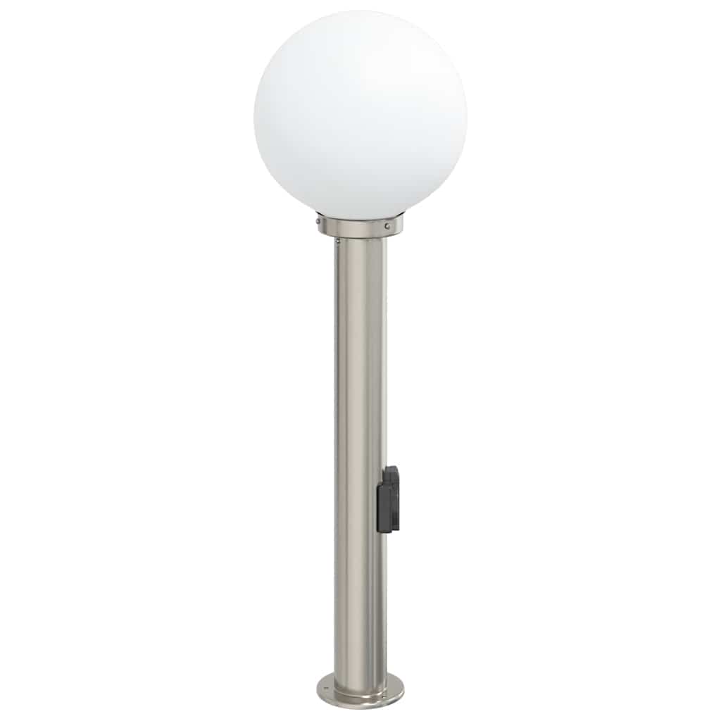 Sloupkové Svítidlo Se Zásuvkou 80 Cm Nerezová Ocel Ip44