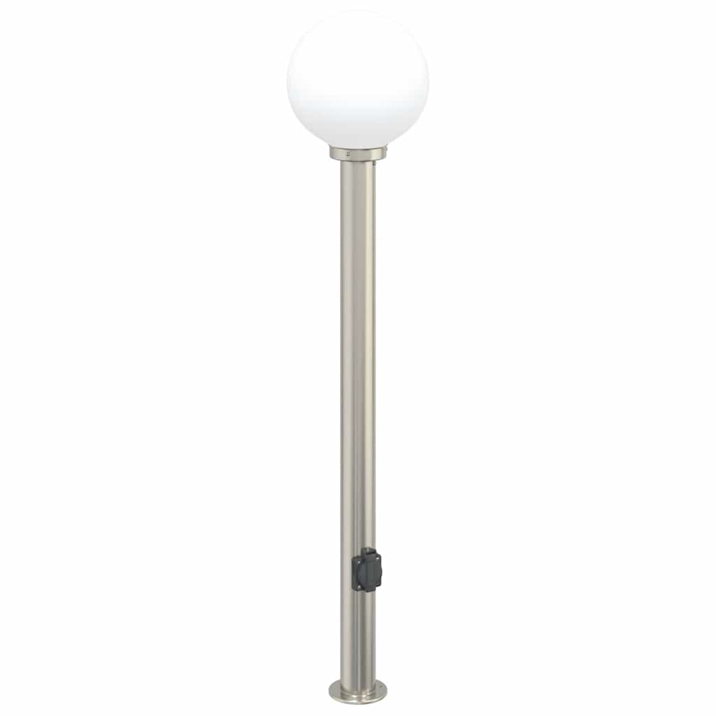 Sloupkové Svítidlo Se Zásuvkou 120 Cm Nerezová Ocel Ip44