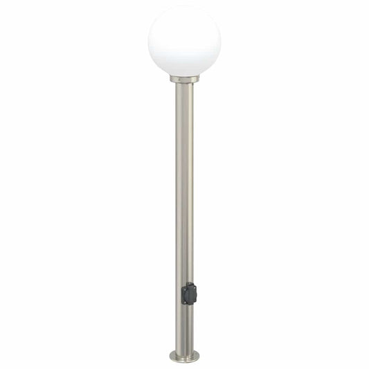 Sloupkové Svítidlo Se Zásuvkou 120 Cm Nerezová Ocel Ip44