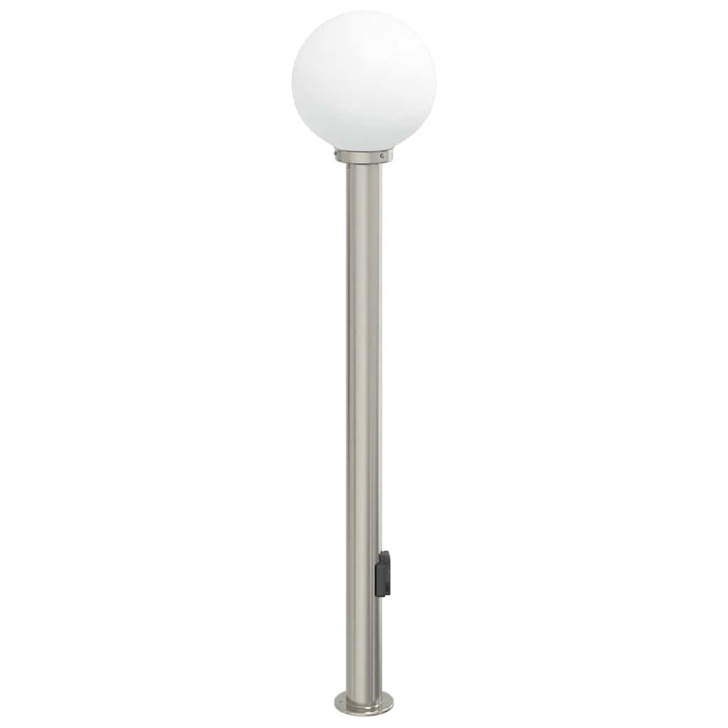Sloupkové Svítidlo Se Zásuvkou 120 Cm Nerezová Ocel Ip44