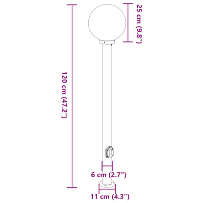 Sloupkové Svítidlo Se Zásuvkou 120 Cm Nerezová Ocel Ip44