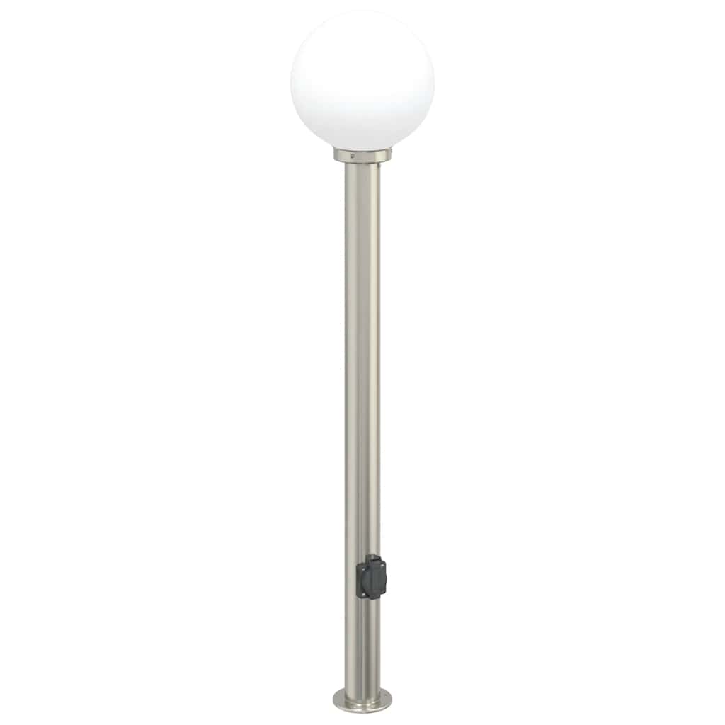 Sloupková Světla Se Zásuvkou 3 Ks 120 Cm Nerezová Ocel Ip44