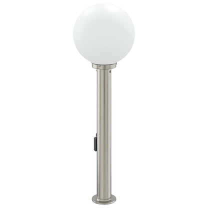 Sloupkové Svítidlo Se Senzorem A Zásuvkou 80 Cm Nerezová Ocel Ip44