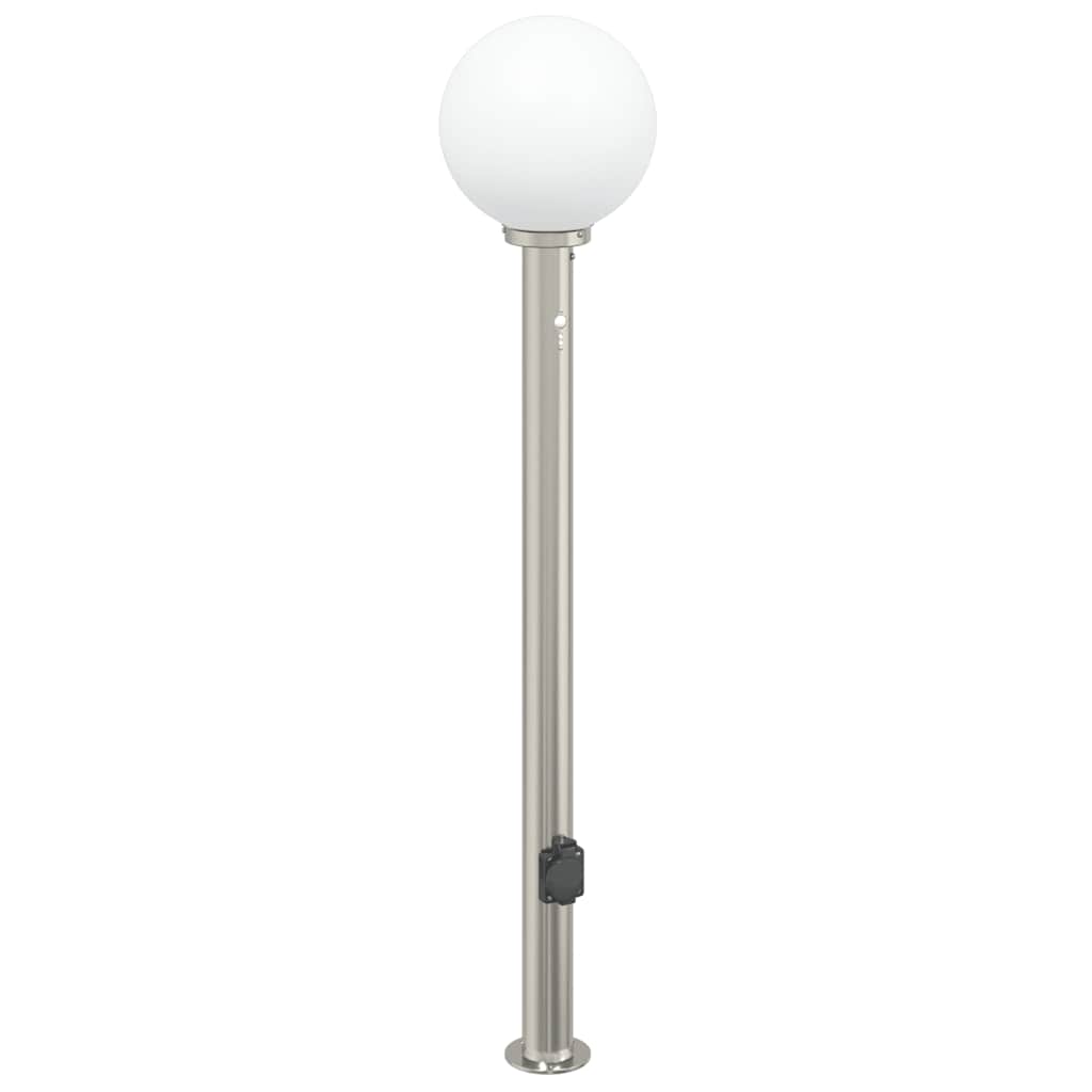 Sloupkové Svítidlo Se Senzorem A Zásuvkou 120 Cm Nerezová Ocel Ip44