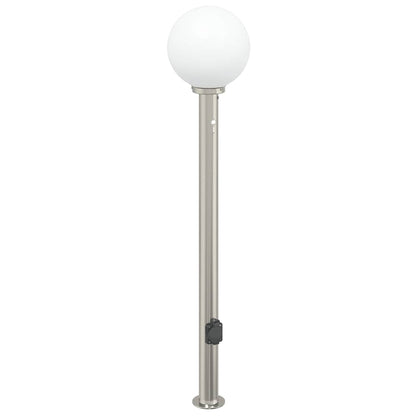 Sloupkové Svítidlo Se Senzorem A Zásuvkou 120 Cm Nerezová Ocel Ip44