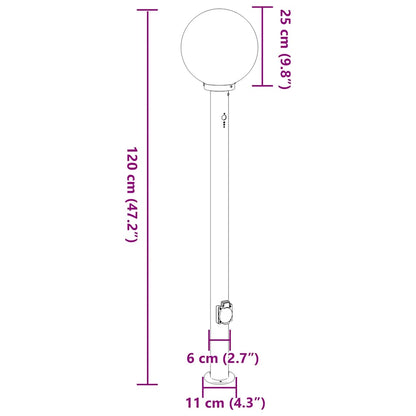 Sloupkové Svítidlo Se Senzorem A Zásuvkou 120 Cm Nerezová Ocel Ip44
