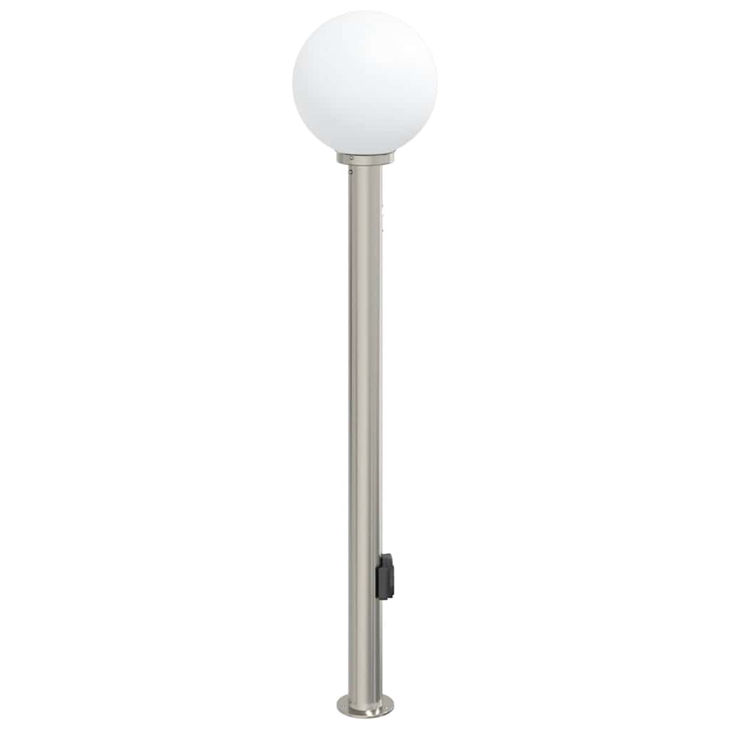 Sloupkové Svítidlo Se Senzorem A Zásuvkou 120 Cm Nerezová Ocel Ip44