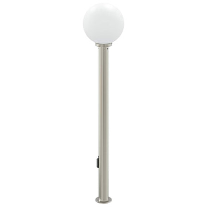 Sloupkové Svítidlo Se Senzorem A Zásuvkou 120 Cm Nerezová Ocel Ip44