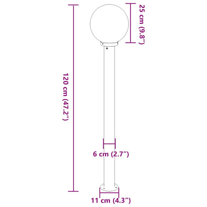 Sloupková Světla 3 Ks 120 Cm Černá Ip44