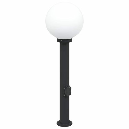 Sloupkové Svítidlo Se Zásuvkou 80 Cm Černé Ip44