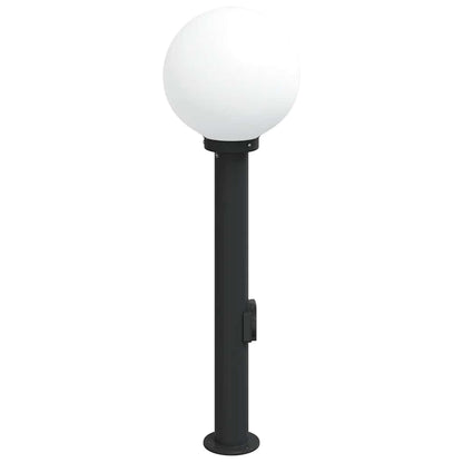 Sloupkové Svítidlo Se Zásuvkou 80 Cm Černé Ip44