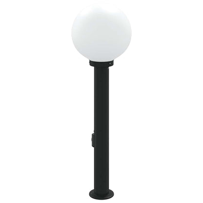 Sloupkové Svítidlo Se Zásuvkou 80 Cm Černé Ip44