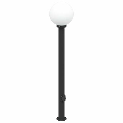 Sloupkové Svítidlo Se Zásuvkou 120 Cm Černé Ip44