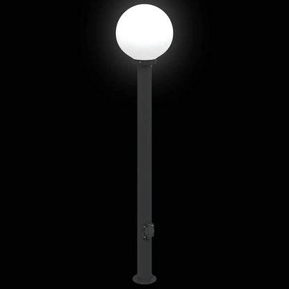 Sloupkové Svítidlo Se Zásuvkou 120 Cm Černé Ip44