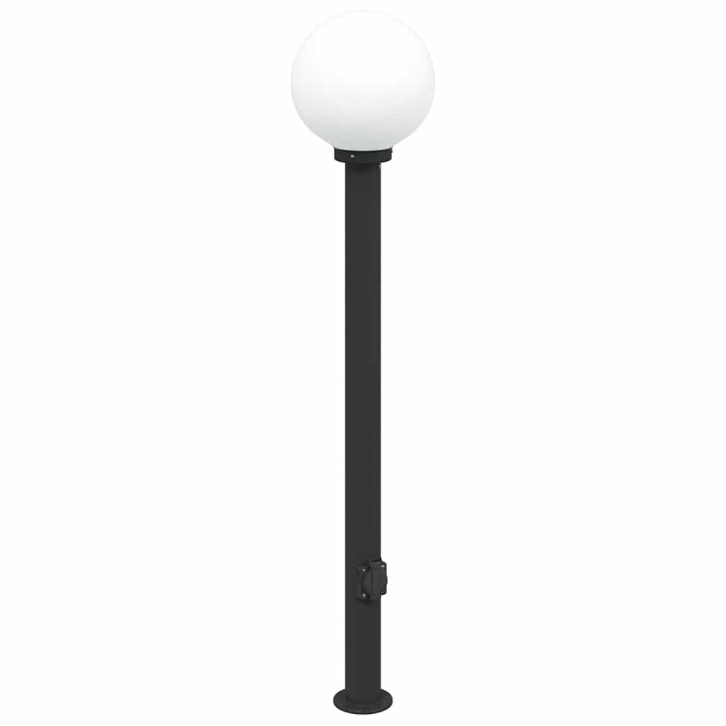 Sloupková Světla Se Zásuvkou 3 Ks 120 Cm Černá Ip44