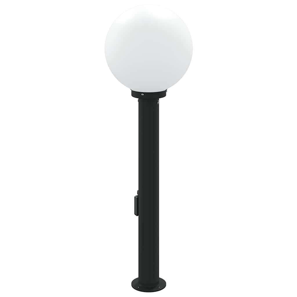Sloupkové Svítidlo Se Senzorem A Zásuvkou 80 Cm Černé Ip44