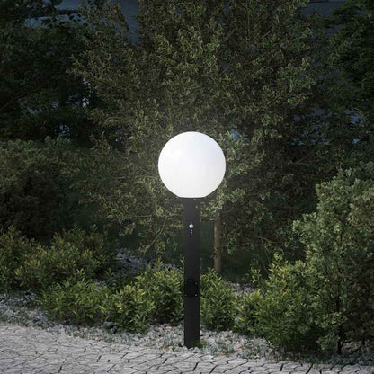 Sloupkové Svítidlo Se Senzorem A Zásuvkou 80 Cm Černé Ip44