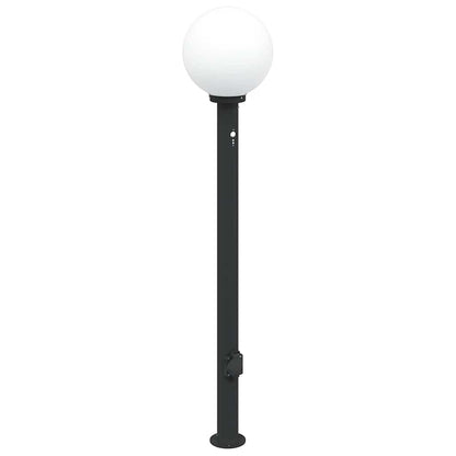 Sloupkové Svítidlo Se Senzorem A Zásuvkou 120 Cm Černé Ip44