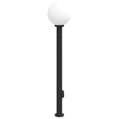 Sloupkové Svítidlo Se Senzorem A Zásuvkou 120 Cm Černé Ip44