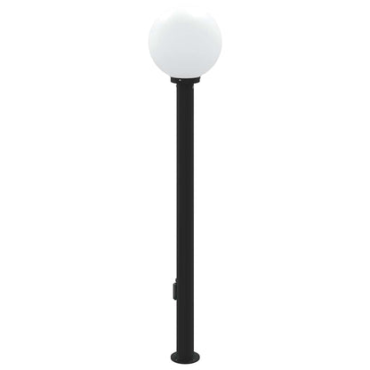 Sloupkové Svítidlo Se Senzorem A Zásuvkou 120 Cm Černé Ip44