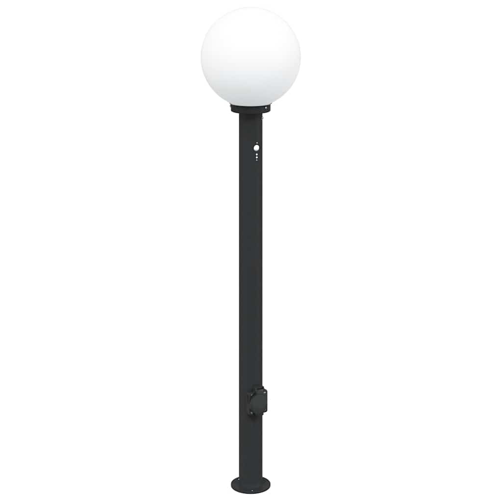 Sloupková Světla Se Senzorem A Zásuvkou 3 Ks 120 Cm Černá Ip44