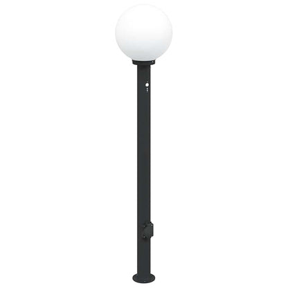 Sloupková Světla Se Senzorem A Zásuvkou 3 Ks 120 Cm Černá Ip44