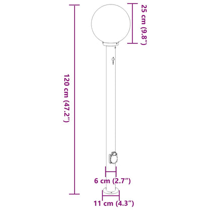 Sloupková Světla Se Senzorem A Zásuvkou 3 Ks 120 Cm Černá Ip44