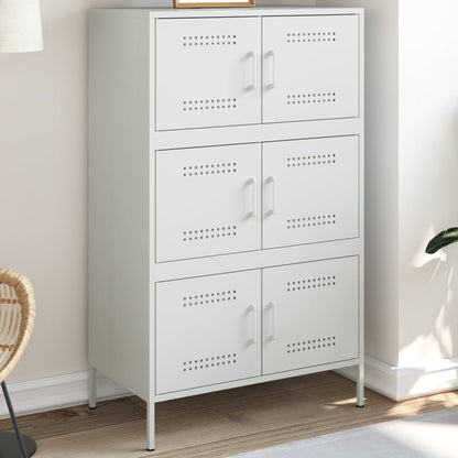 Skříň Highboard Černá 68 X 39 X 113 Cm Ocel