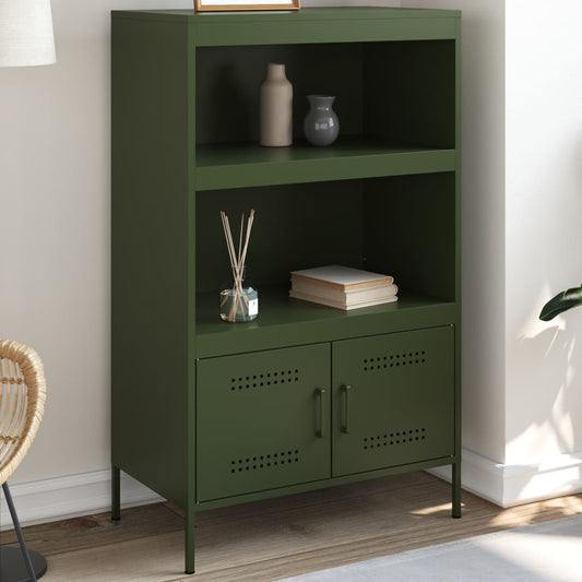 Skříň Highboard Olivově 68 X 39 X 113 Cm Ocel