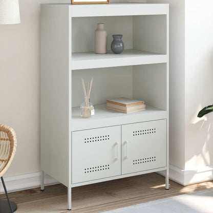 Skříň Highboard Černá 68 X 39 X 113 Cm Ocel