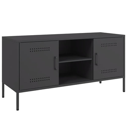 Tv Skříňka Černá 100,5 X 39 X 50,5 Cm Ocel