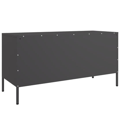 Tv Skříňka Černá 100,5 X 39 X 50,5 Cm Ocel