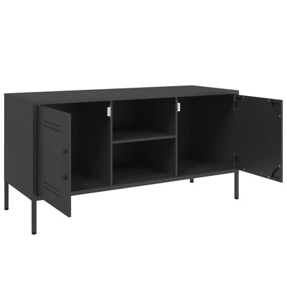 Tv Skříňka Černá 100,5 X 39 X 50,5 Cm Ocel