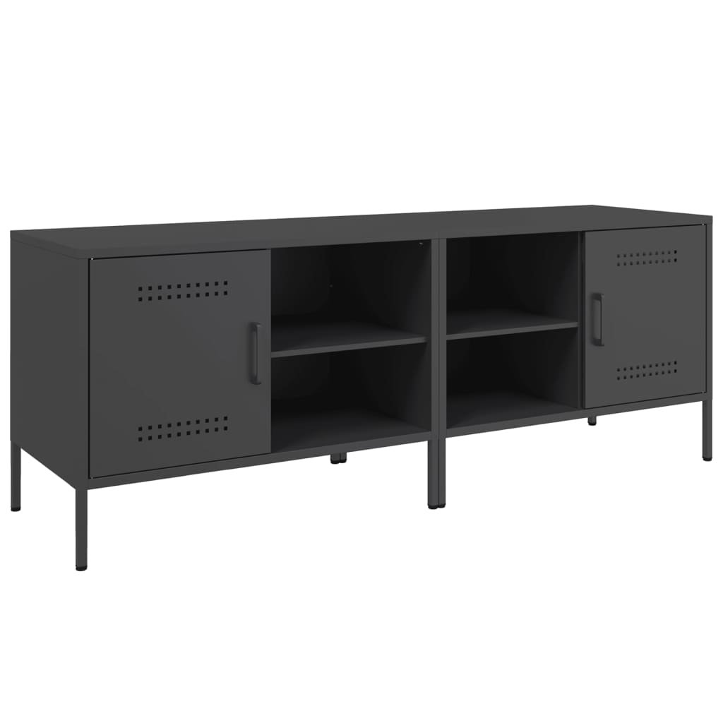 Tv Skříňky 2 Ks Černé 68 X 39 X 50,5 Cm Ocel