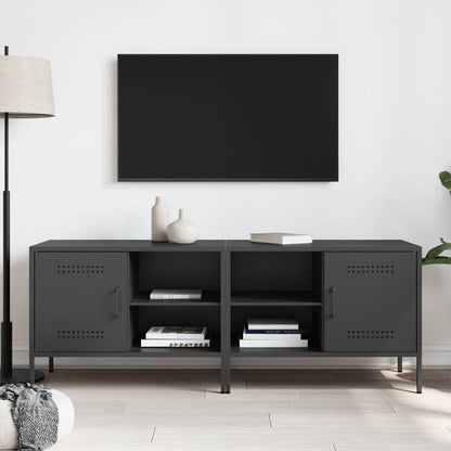 Tv Skříňky 2 Ks Černé 68 X 39 X 50,5 Cm Ocel