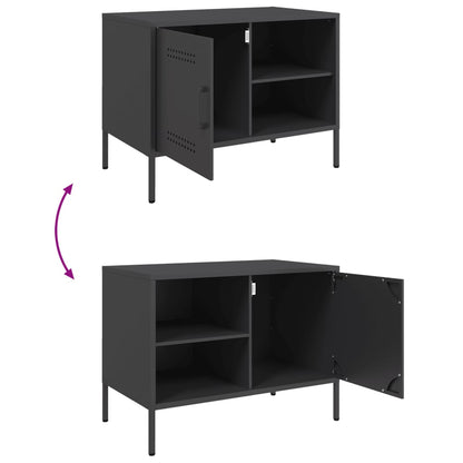 Tv Skříňky 2 Ks Černé 68 X 39 X 50,5 Cm Ocel
