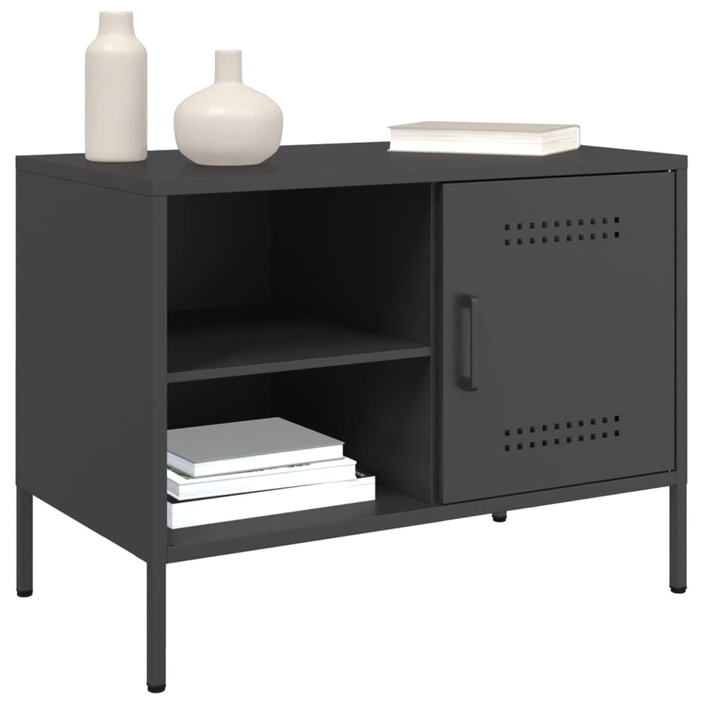 Tv Skříňky 2 Ks Černé 68 X 39 X 50,5 Cm Ocel