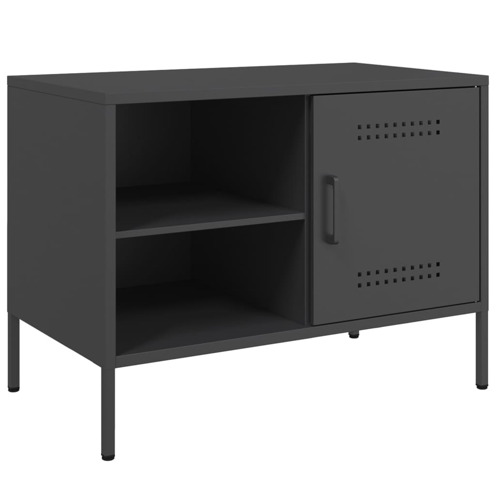 Tv Skříňky 2 Ks Černé 68 X 39 X 50,5 Cm Ocel