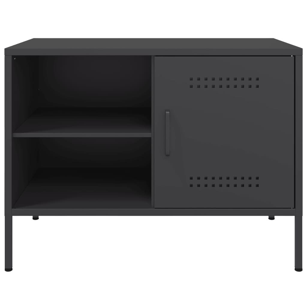 Tv Skříňky 2 Ks Černé 68 X 39 X 50,5 Cm Ocel